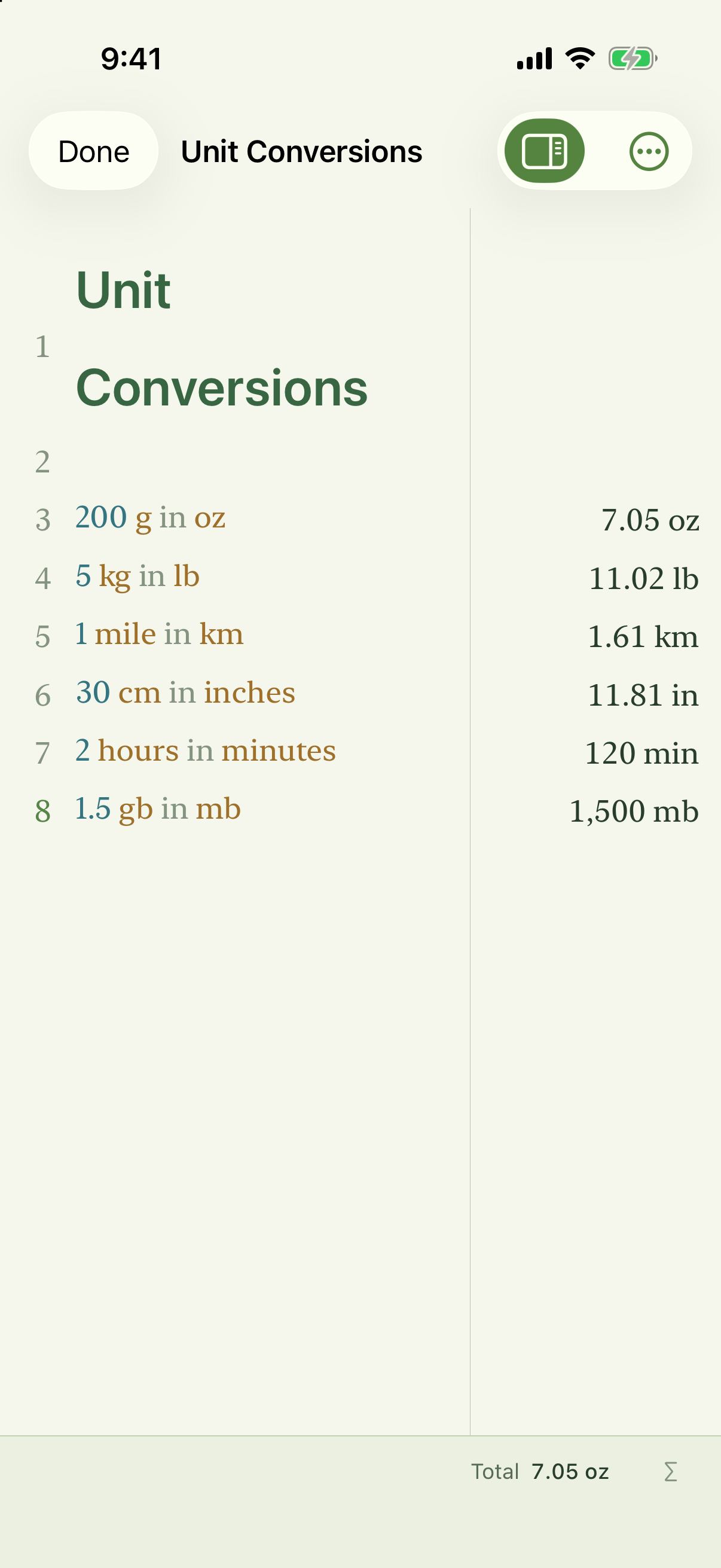 Unit conversions in Arithmos